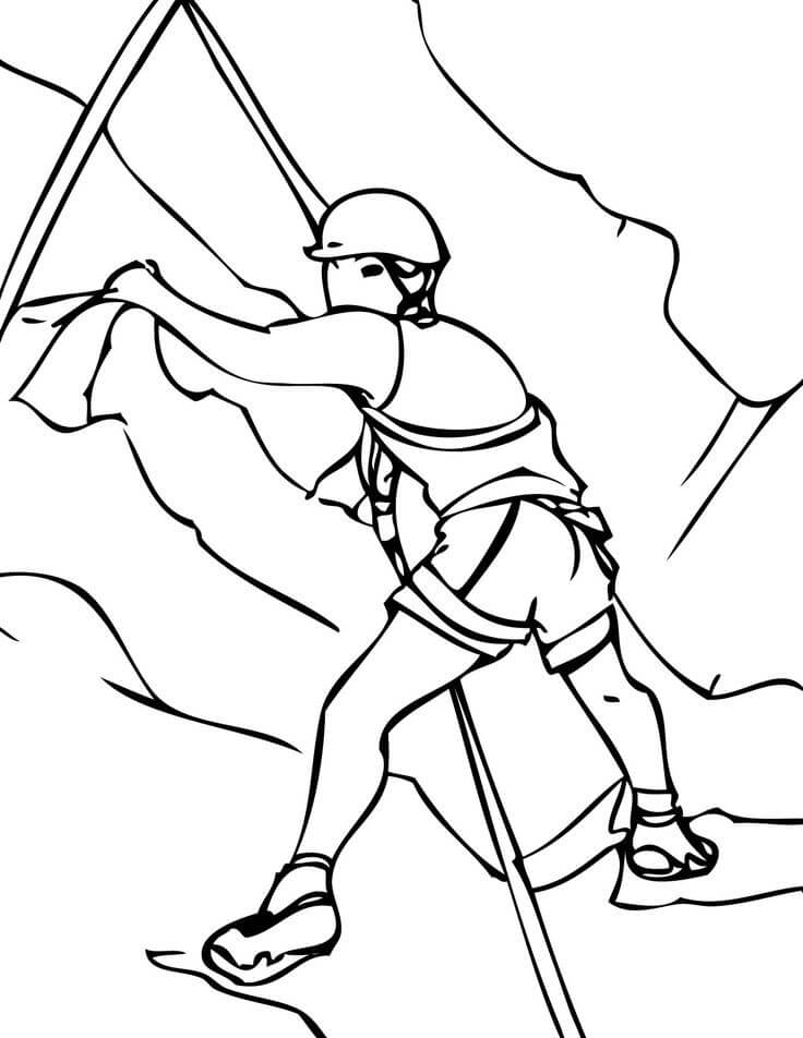 الرسم الأساسي لرجل تسلق الجبال تلوين
