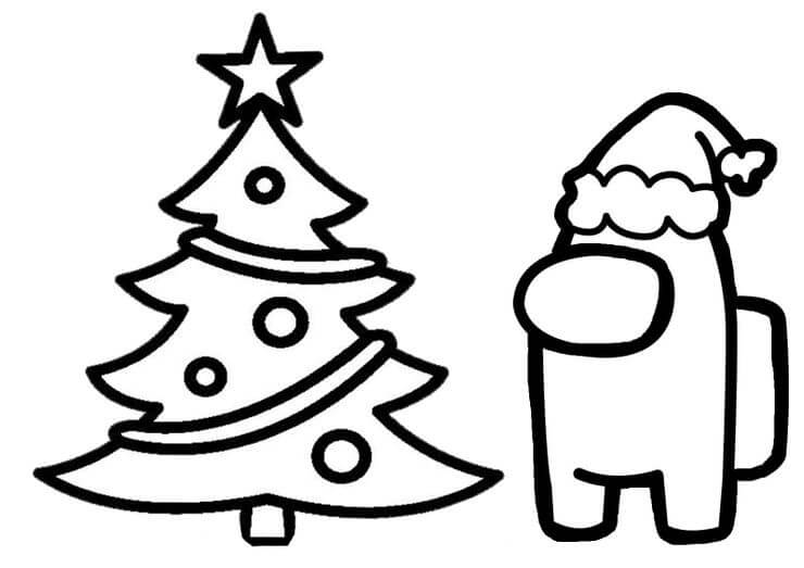 أمونغ آس مع شجرة عيد الميلاد تلوين