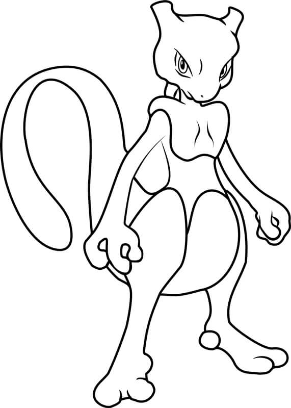 Angry Mewtwo صورة تلوين