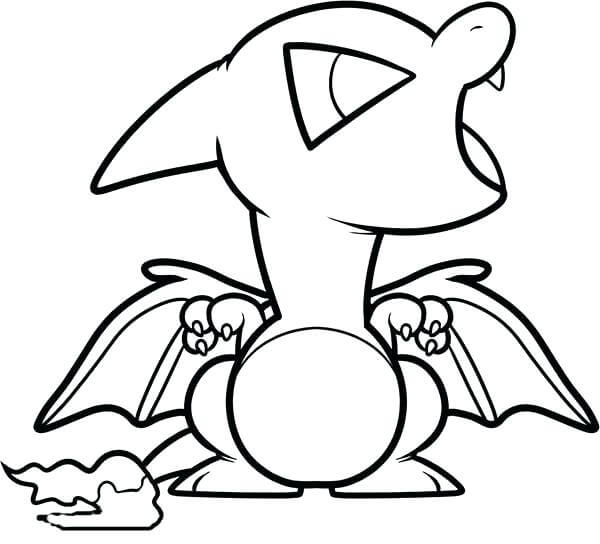 Chibi Charizard صورة تلوين