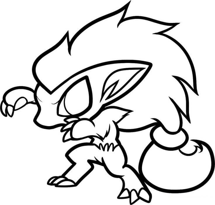 Chibi Zoroark صورة تلوين