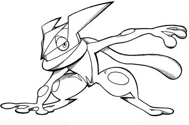 Coldly Greninja صورة تلوين