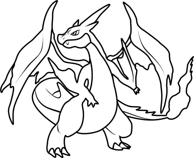 Cool Mega Charizard Y صورة تلوين