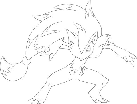 Delicate Zoroark صورة تلوين