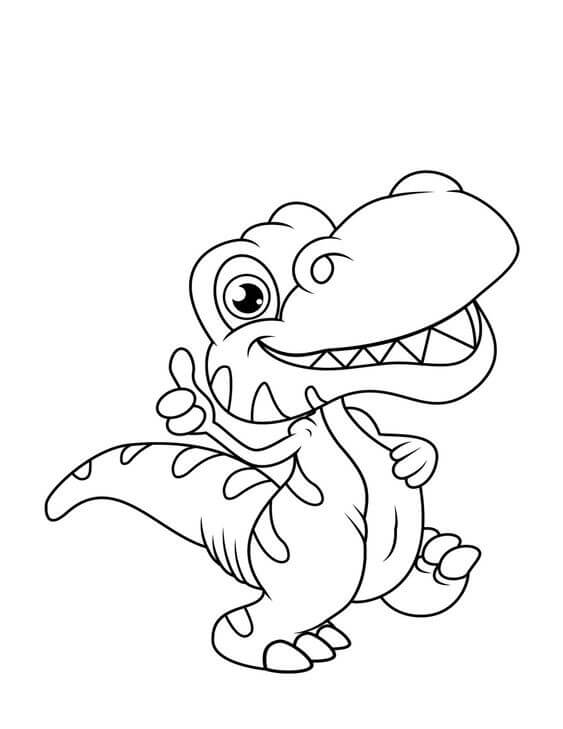 ديناصور مضحك - الورقة 45 تلوين