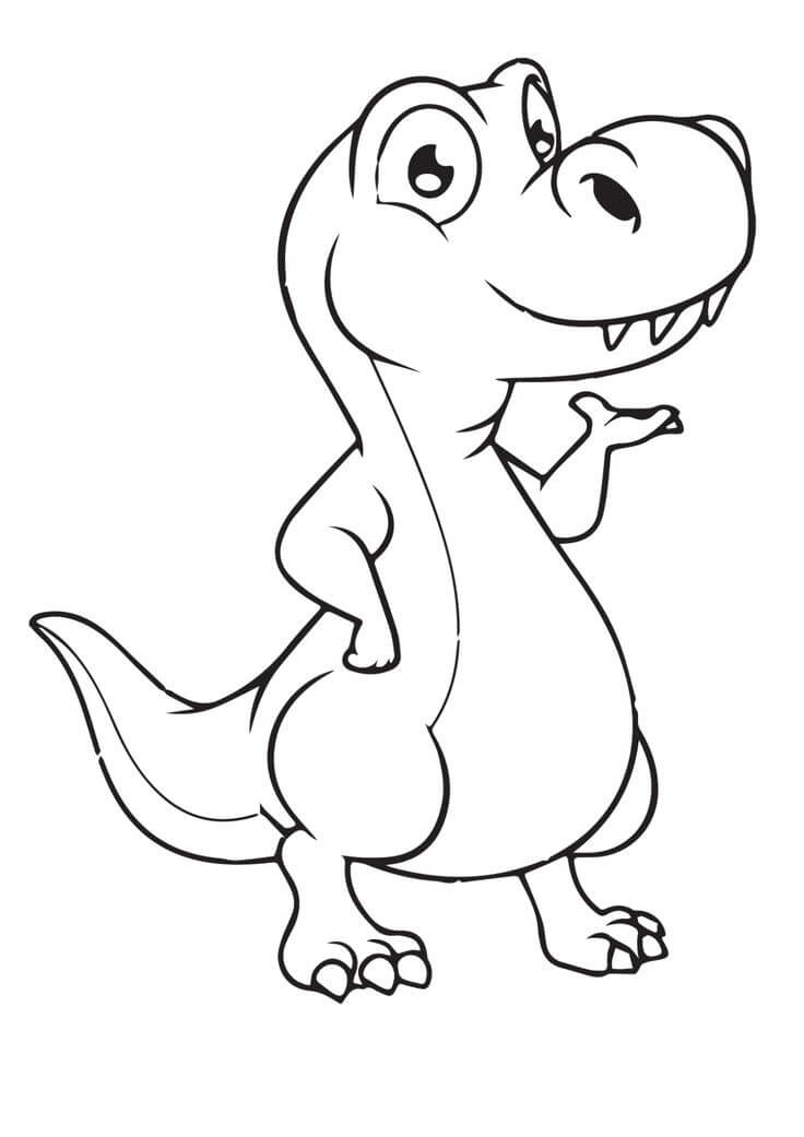 ديناصور مضحك - الورقة 46 تلوين