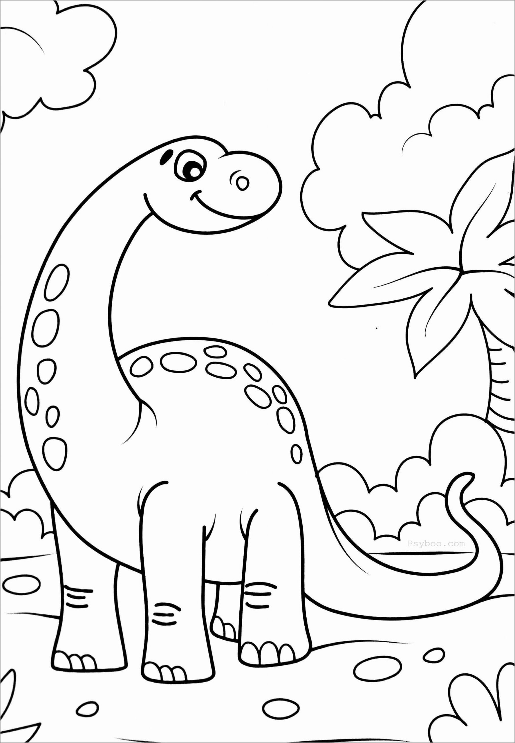 ديناصور طويل العنق - الورقة 65 تلوين