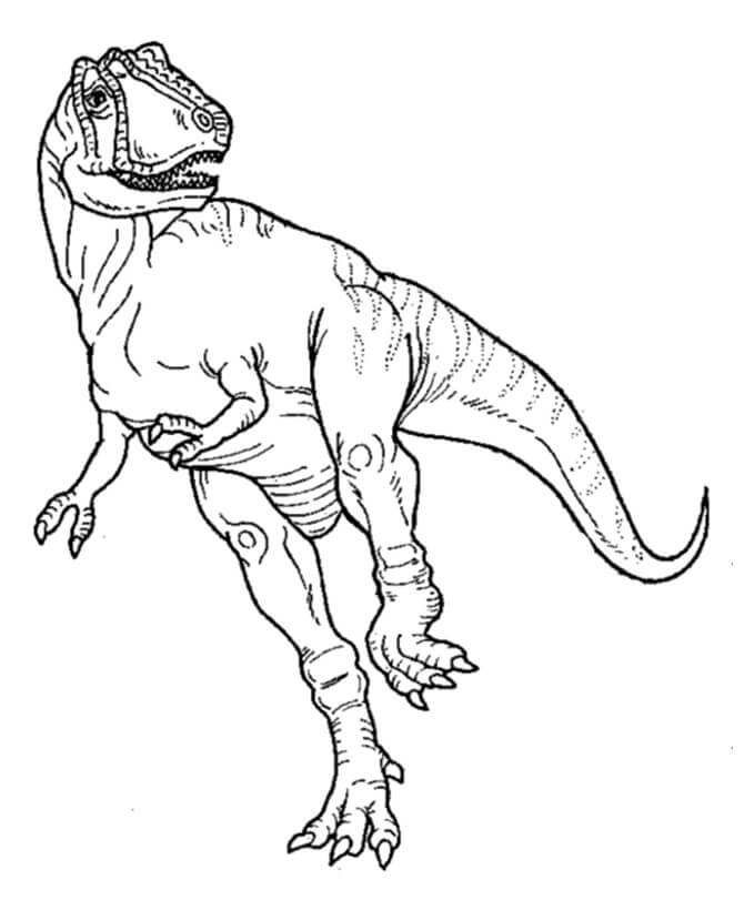 ديناصور - الورقة 21 تلوين