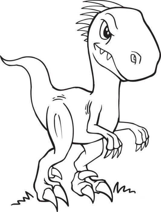 ديناصور فيلوسيرابتور تلوين