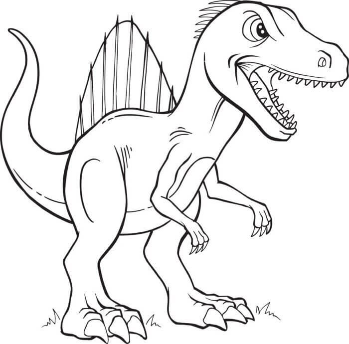 ديناصور سبينوصور تلوين