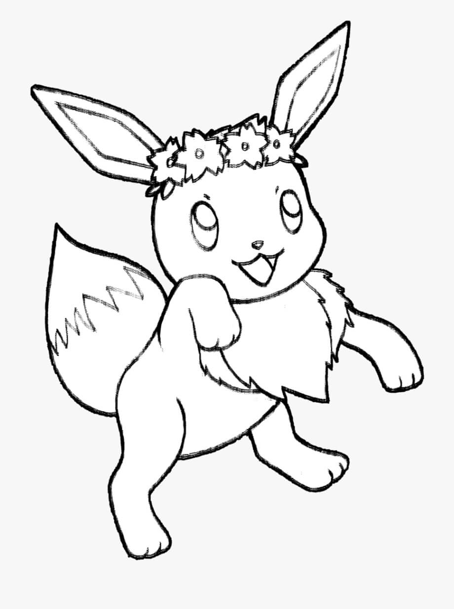 Eevee with Crown صورة تلوين