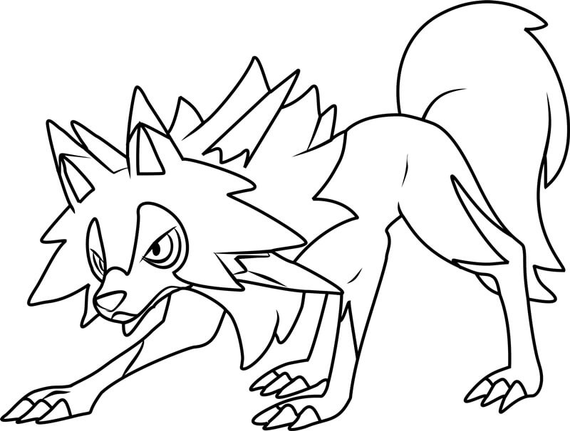 Fight Against the Lycanroc صورة تلوين