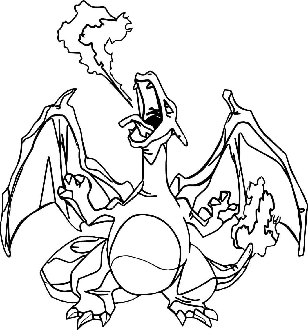 Fire-Spitting Charizard صورة تلوين