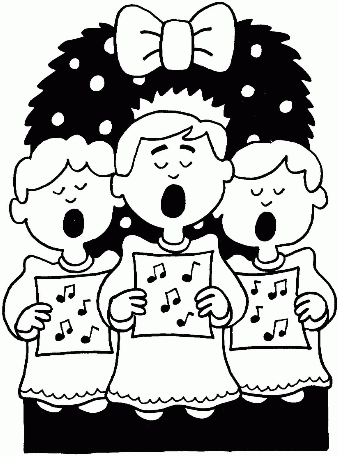 غناء أغنية عيد الميلاد تلوين