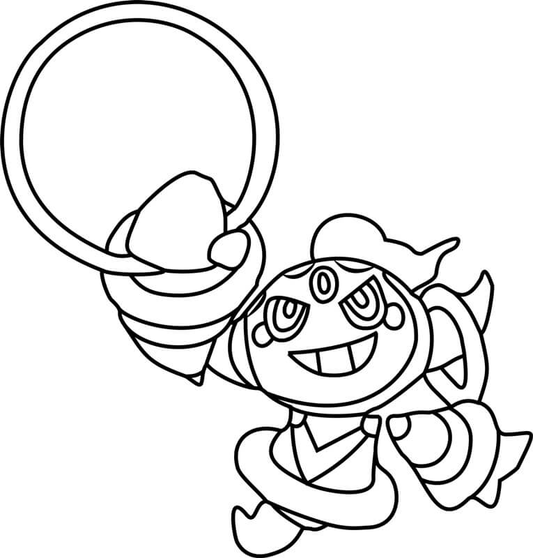 Happy Pokemon Hoopa صورة تلوين