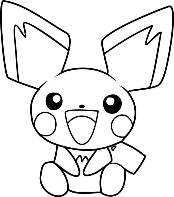 Happy Pokemon Pichu صورة تلوين