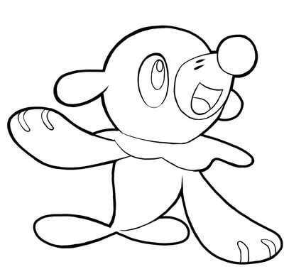 Kawaii Popplio صورة تلوين