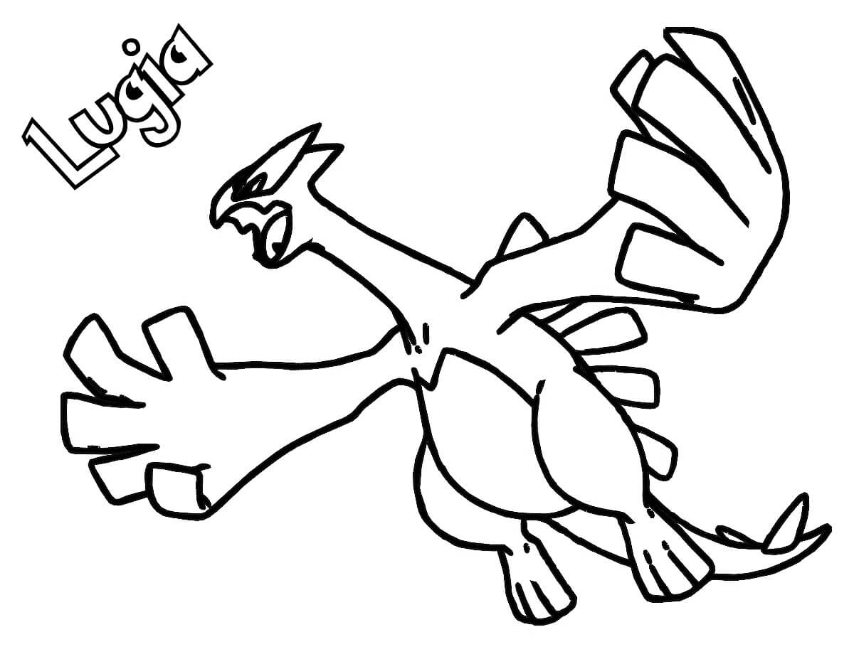 Legendary Pokemon Lugia صورة تلوين