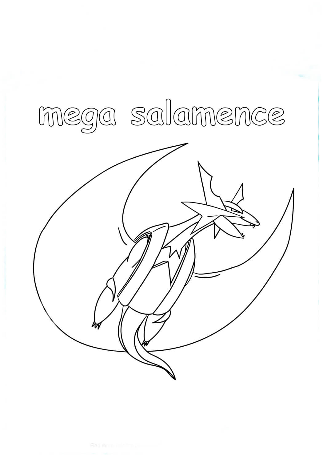 Mega Salamence Flying صورة تلوين