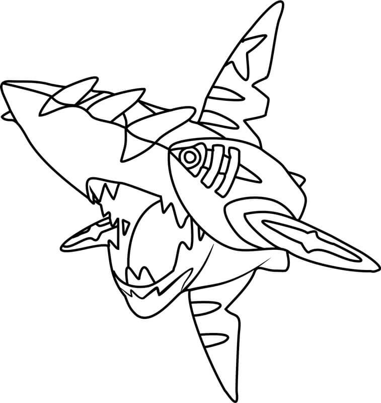 Mega Sharpedo Pokemon صورة تلوين