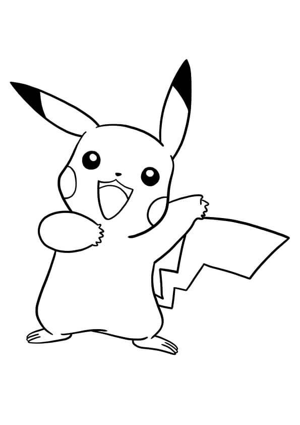 Pikachu is Shooking Hands صورة تلوين