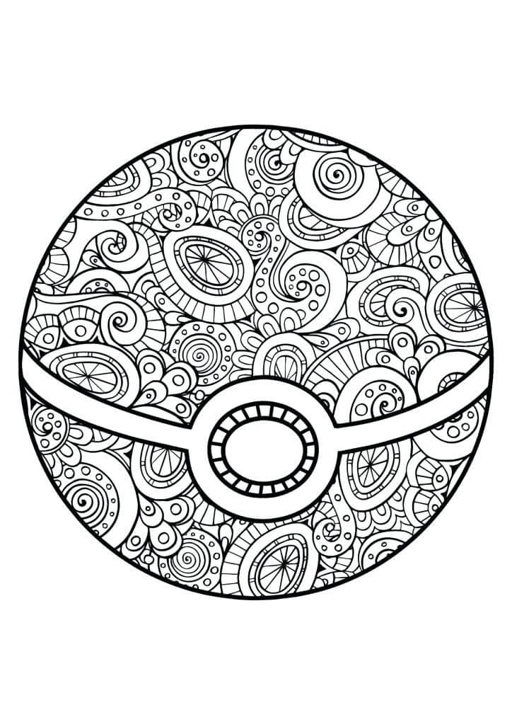 Pokeball Mandala صورة تلوين