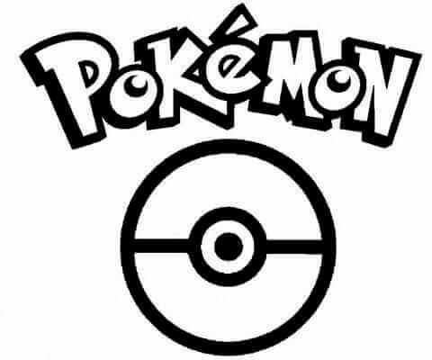 Pokemon and Pokeball Logo صورة تلوين