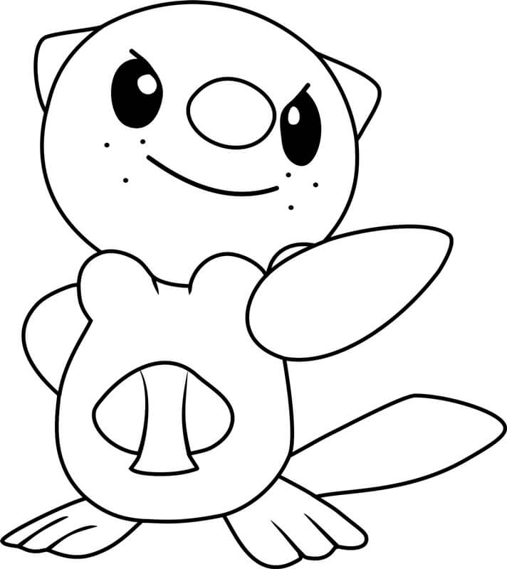 Pokemon Happy Oshawott صورة تلوين