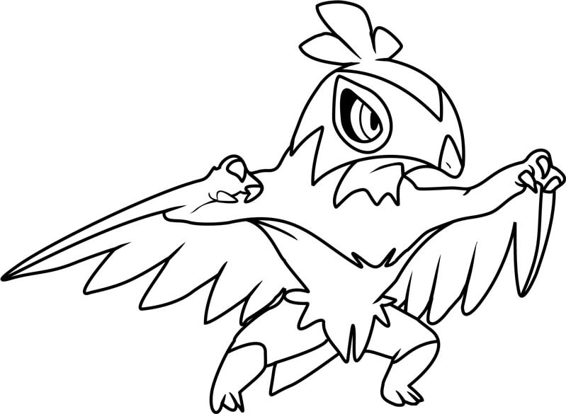 Pokemon Hawlucha صورة تلوين