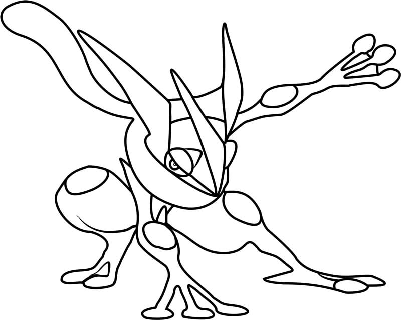 Pokemon Mega Greninja صورة تلوين