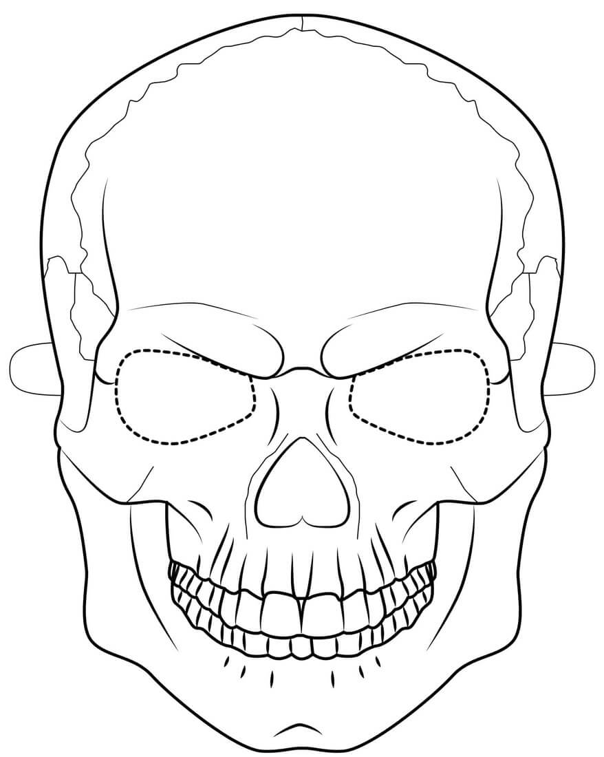 قناع الجمجمة صورة تلوين