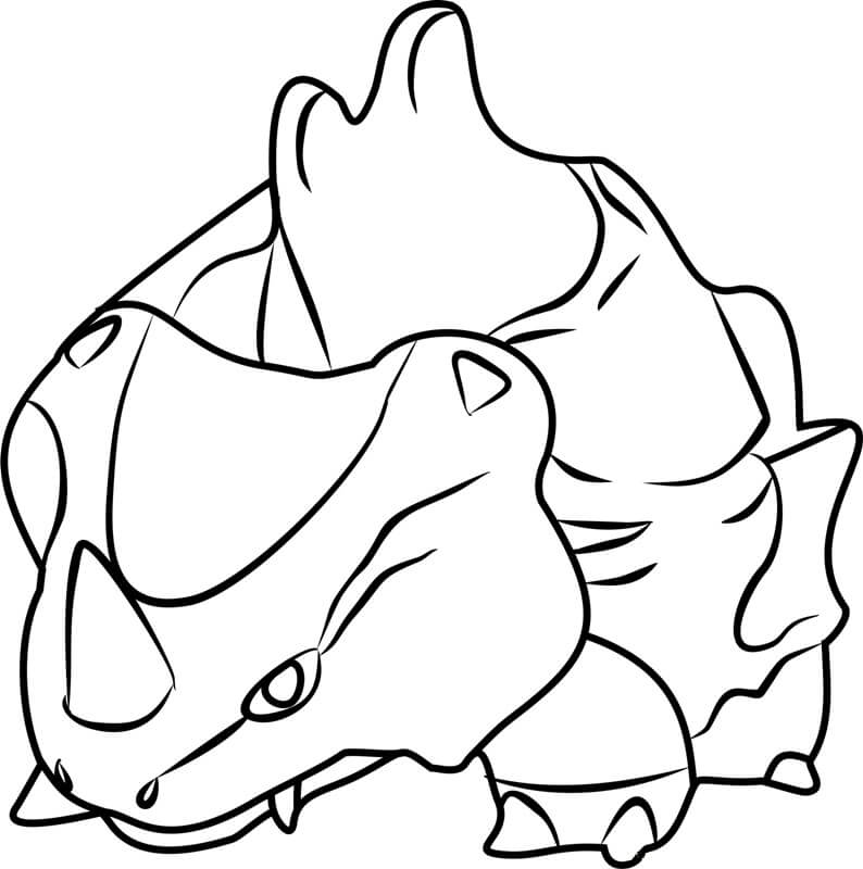 Rhyhorn Pokemon صورة تلوين