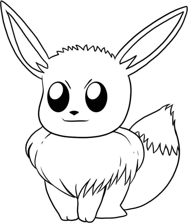 Smiling Eevee صورة تلوين