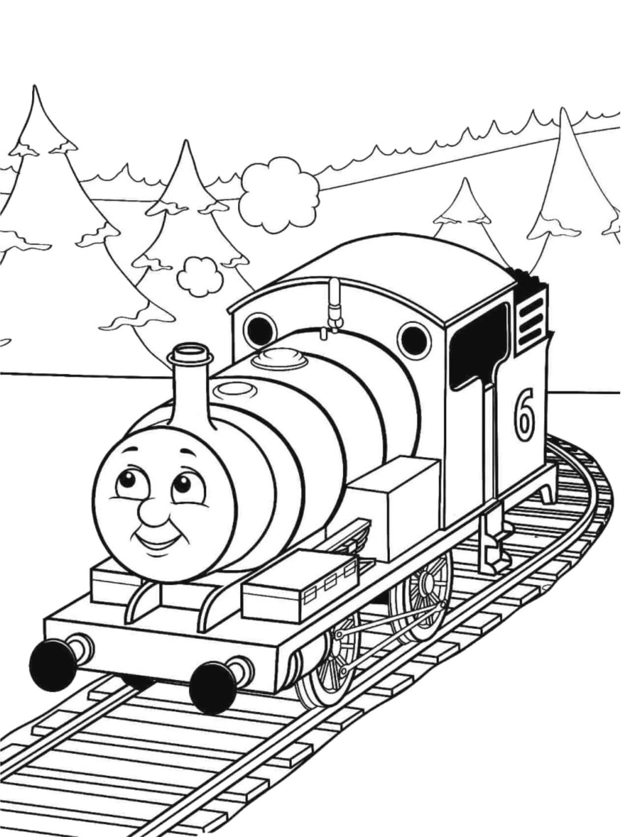 توماس قطار محرك الدبابة تلوين