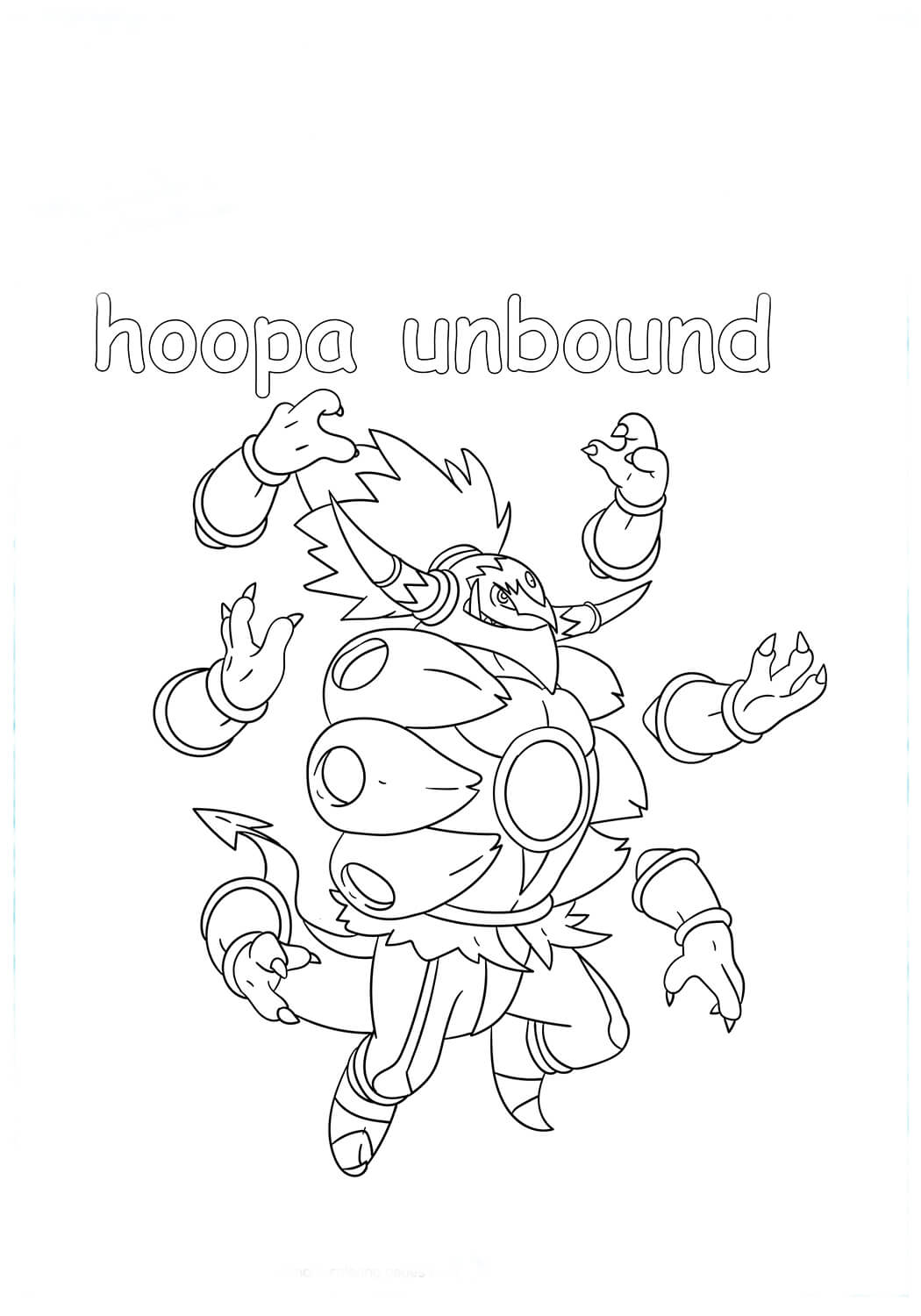 Unbound Hoopa صورة تلوين