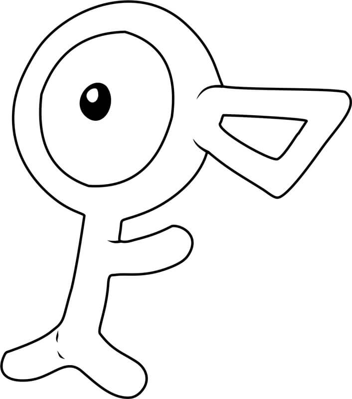 Unown Pokemon صورة تلوين