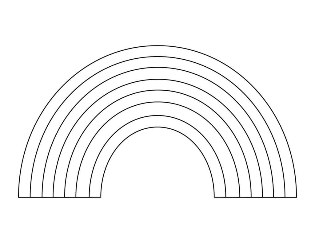 قوس قزح سهل جدا صورة تلوين