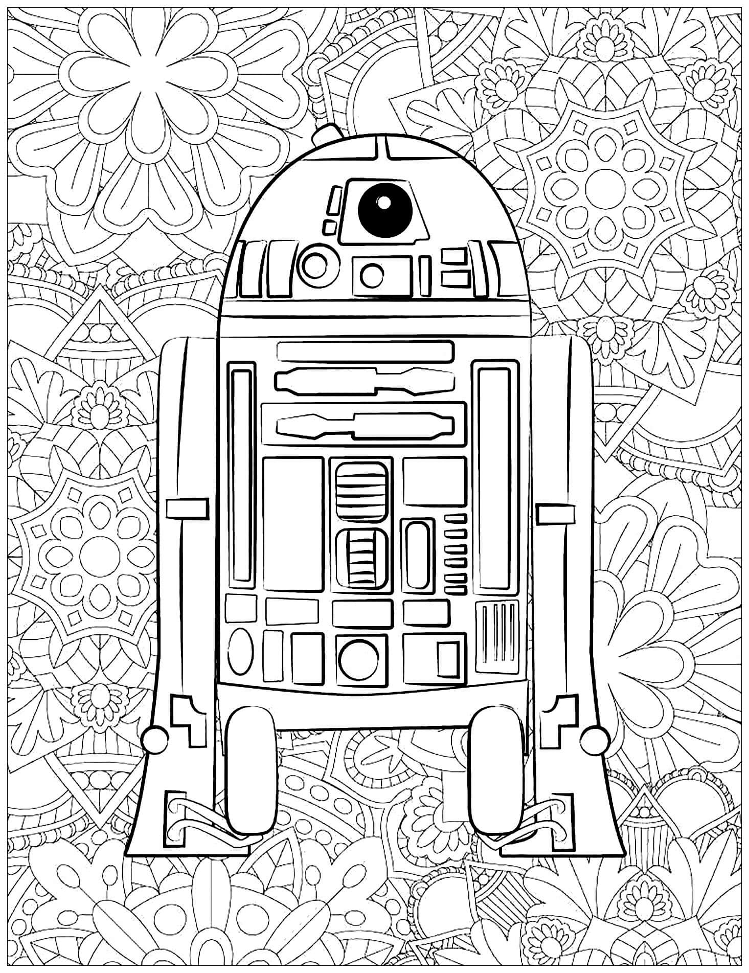 R2-D2 مخصص للبالغين تلوين