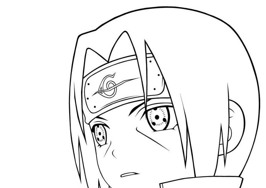 Chibi Itachi Head صورة تلوين