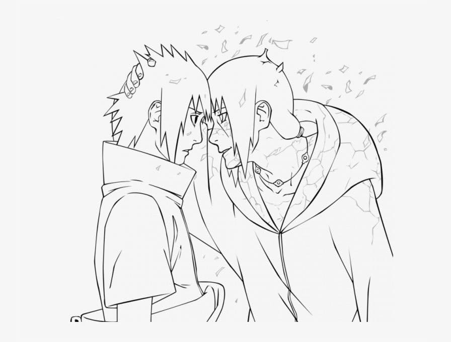 IItachi with Sasuke صورة تلوين