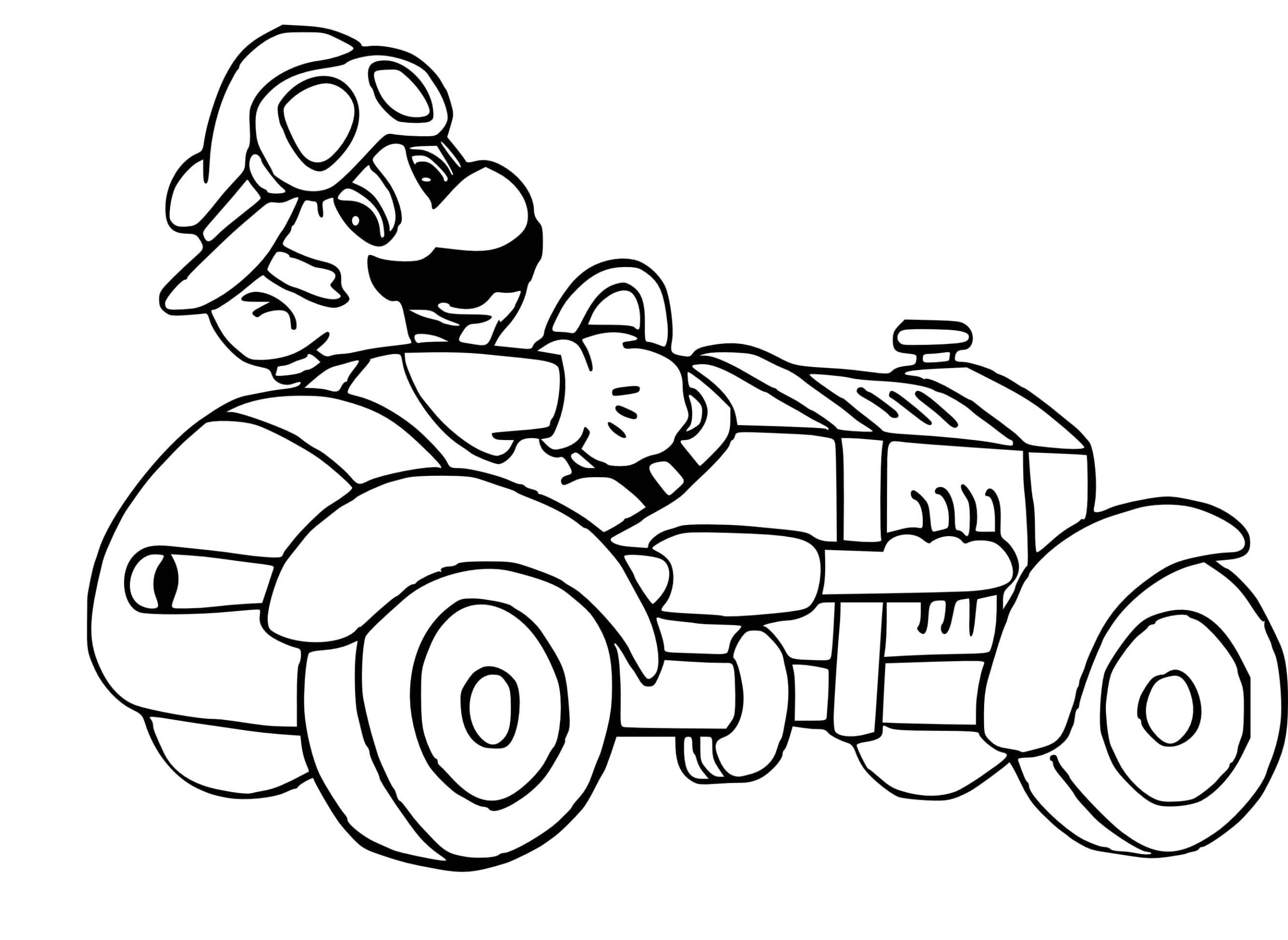 Mario Image Outline صورة تلوين