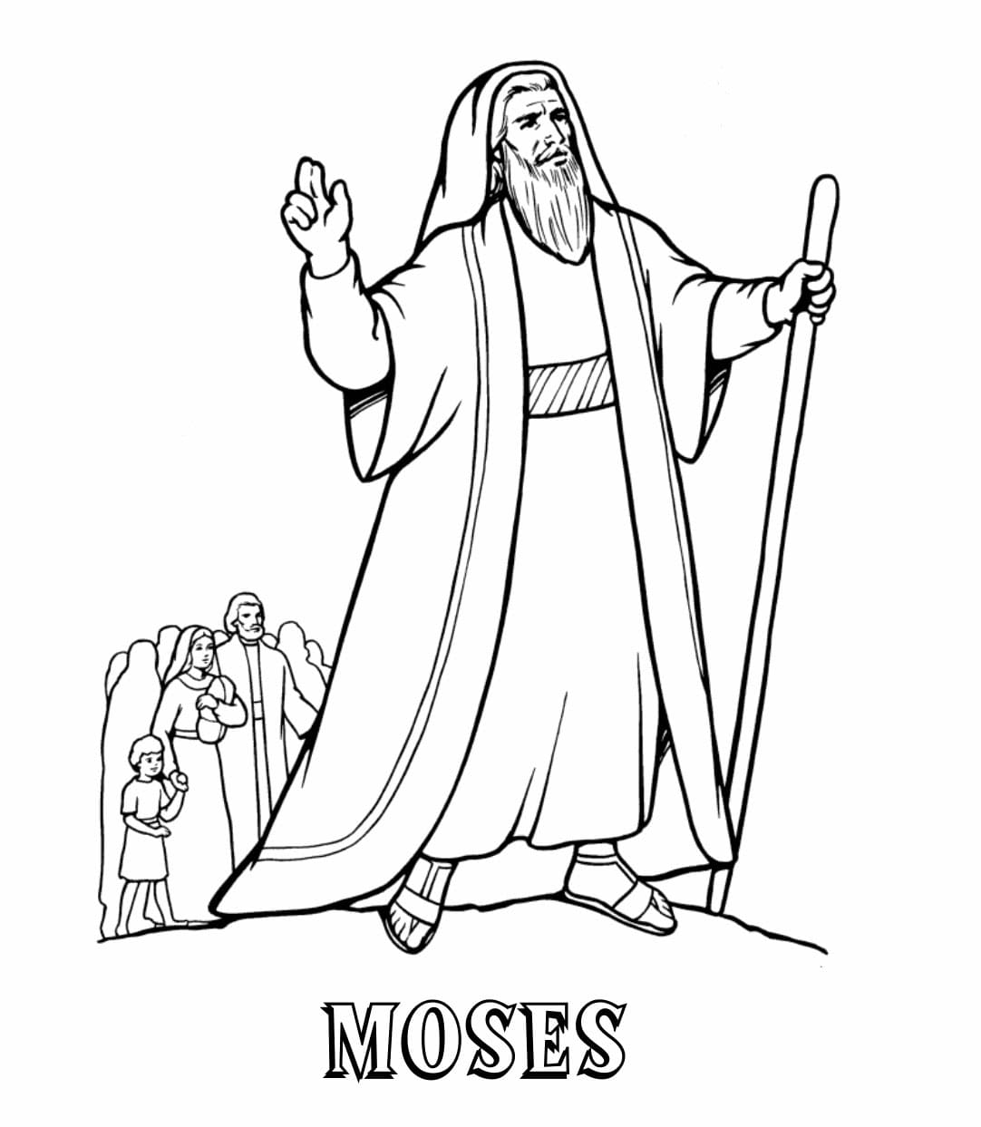 Moses Bible تلوين