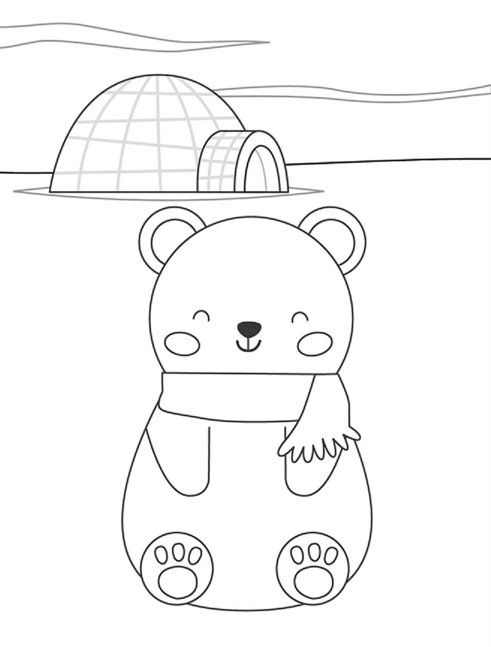 باسم, رسم كاريكتوري, الدب القطبي صورة تلوين
