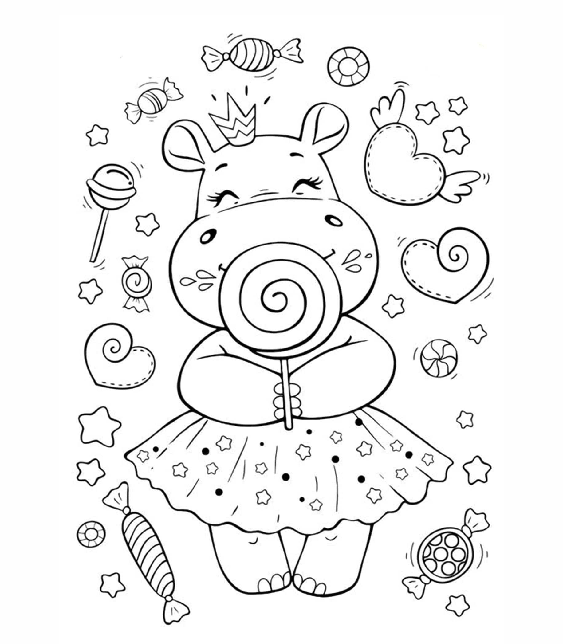 فرس نهر لطيف تلوين