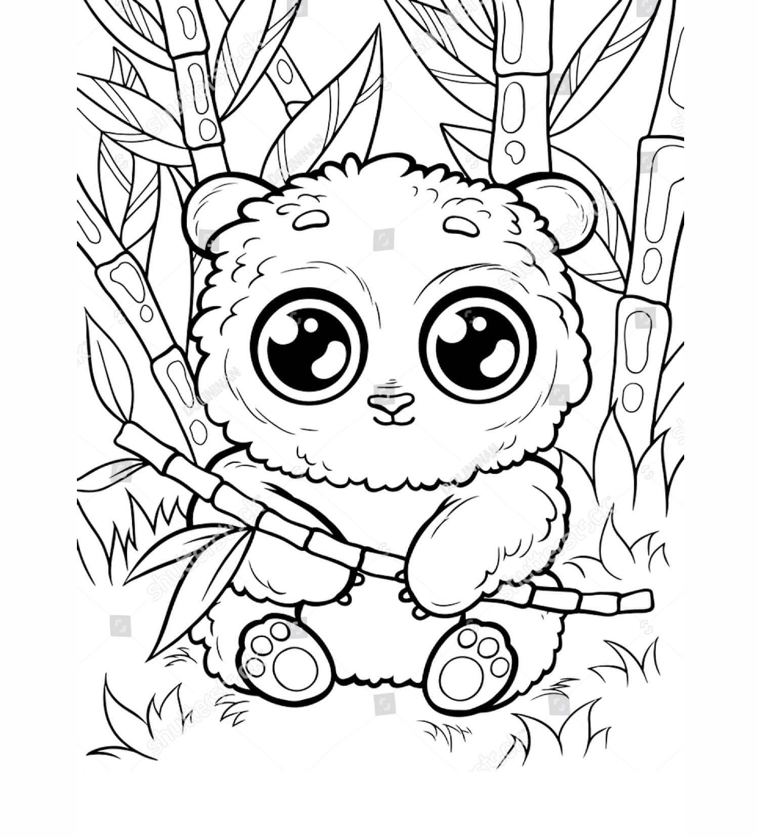 حيوان الباندا اللطيف تلوين