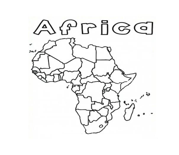 خريطة أفريقيا تلوين