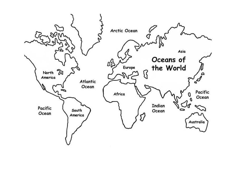 خريطة العالم تلوين