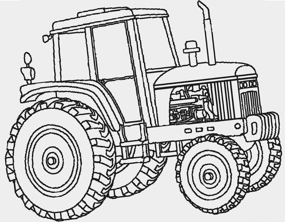 Free Agriculture Tractor Image صورة تلوين