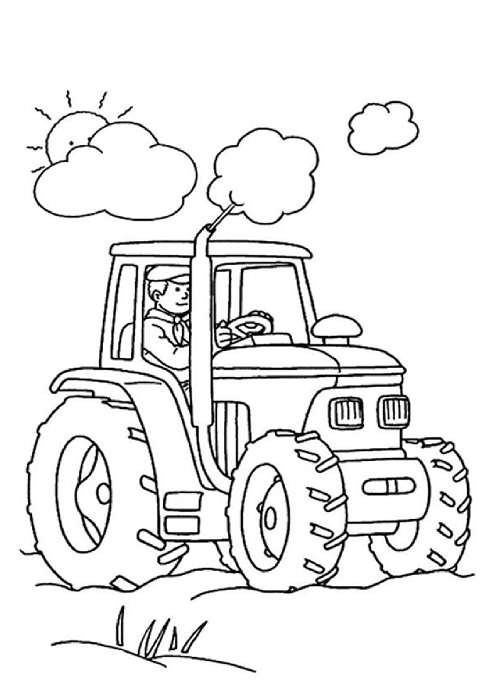 Free Tractor صورة تلوين