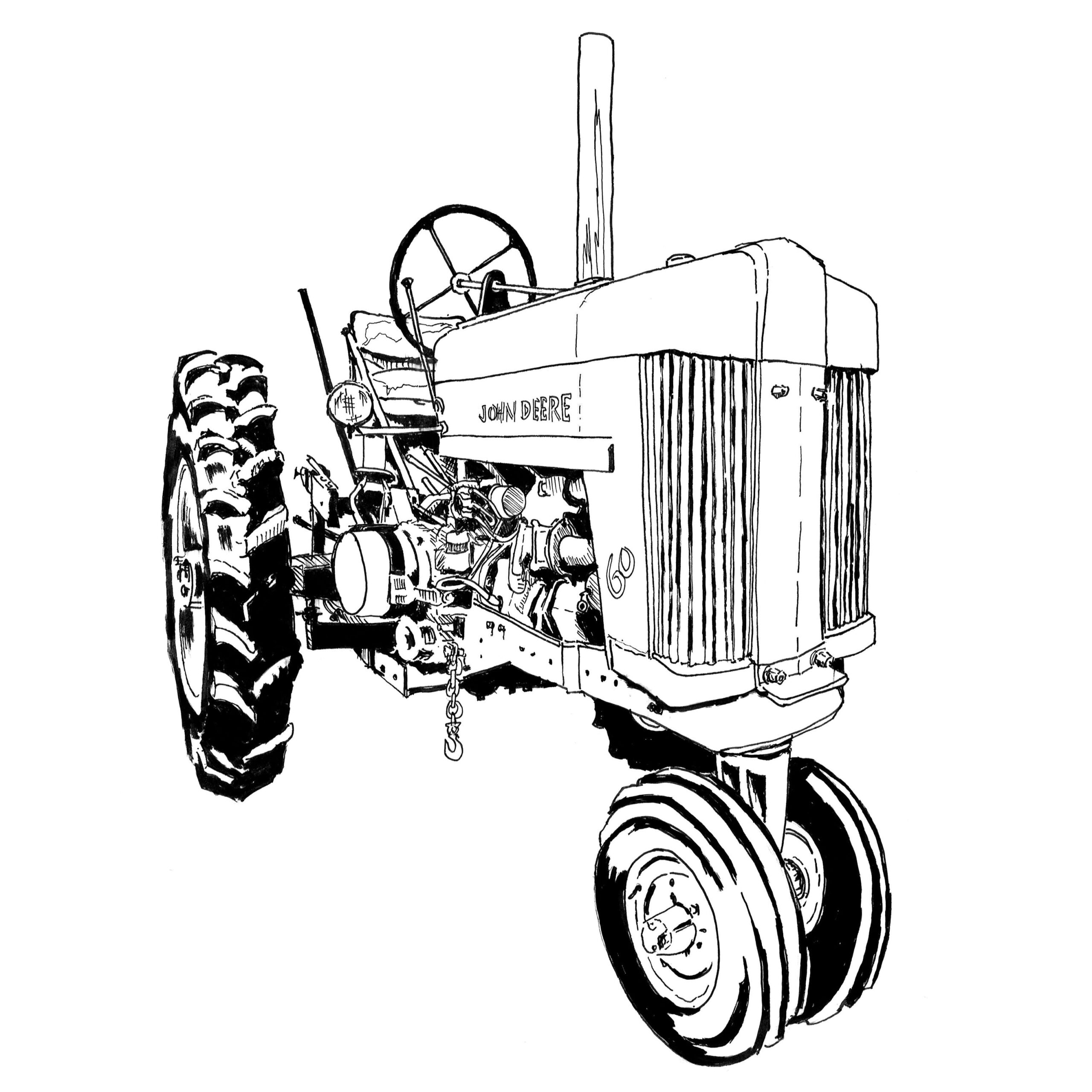 Free Tractor Image صورة تلوين